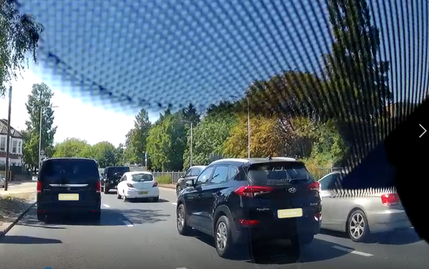 Heavy traffic on Great West Road in London Aug 2020