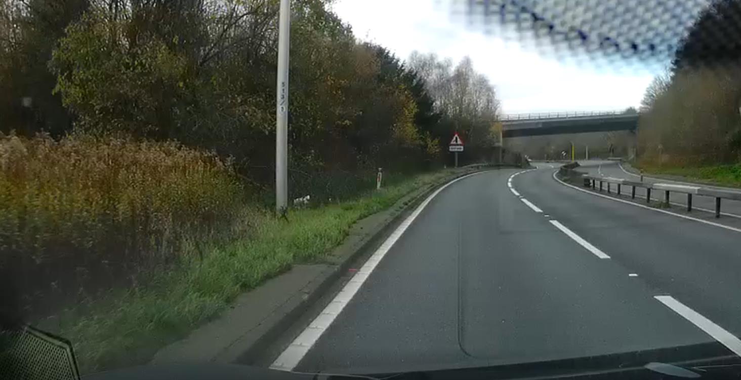 Deserted A3 carriageway during lockdown